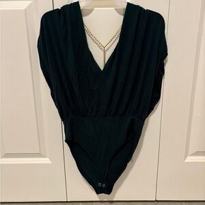 Forever 21 Black V-Neck Bodysuit